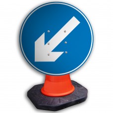 Directional Arrow Left Cone Sign 600mm